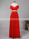 A-line Off-the-shoulder Silk-like Satin Floor-length Split Front Prom Dresses #LDB020105268