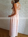 A-line V-neck Silk-like Satin Floor-length Appliques Lace Prom Dresses #LDB020106037