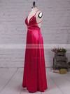 Sheath/Column V-neck Sequined Silk-like Satin Ankle-length Split Front Prom Dresses #LDB020106105