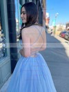 Glitter V-neck A-line Sweep Train Pockets Prom Dresses #LDB020106870