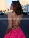Satin V-neck Ball Gown Sweep Train Pockets Prom Dresses #LDB020106871