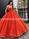 Organza V-neck Ball Gown Floor-length Sashes / Ribbons Prom Dresses #LDB020106884