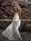 Lace Off-the-shoulder Sheath/Column Sweep Train Wedding Dresses #LDB00023576