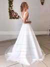 Sequined V-neck Ball Gown Floor-length Wedding Dresses #LDB00023641