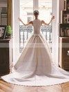 Satin Scoop Neck Ball Gown Sweep Train Bow Wedding Dresses #LDB00023727