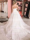 Organza Strapless Ball Gown Sweep Train Ruffles Wedding Dresses #LDB00023740