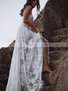 Lace Sweetheart A-line Sweep Train Split Front Wedding Dresses #LDB00023752