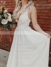Silk-like Satin V-neck A-line Court Train Pockets Wedding Dresses #LDB00023805