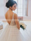 Glitter V-neck Ball Gown Court Train Wedding Dresses #LDB00023809