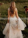 Tulle Scoop Neck Trumpet/Mermaid Court Train Pearl Detailing Wedding Dresses #LDB00023844