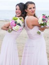 Chiffon Scoop Neck A-line Floor-length Appliques Lace Bridesmaid Dresses #LDB01013775