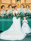 Chiffon Scoop Neck A-line Floor-length Appliques Lace Bridesmaid Dresses #LDB01013779