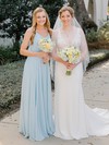 Chiffon V-neck A-line Floor-length Bridesmaid Dresses #LDB01013803
