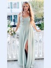 Chiffon V-neck A-line Floor-length Ruffles Bridesmaid Dresses #LDB01013812