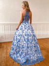 Lace Scoop Neck Princess Floor-length Pockets Prom Dresses #LDB020106790