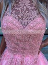 Tulle Scoop Neck Ball Gown Sweep Train Beading Prom Dresses #LDB020106879
