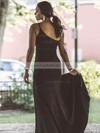 Jersey One Shoulder Sheath/Column Floor-length Split Front Prom Dresses #LDB020106758