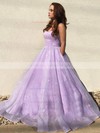Glitter Square Neckline A-line Sweep Train Pockets Prom Dresses #LDB020106947