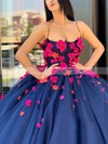 Organza Square Neckline Ball Gown Floor-length Flower(s) Prom Dresses #LDB020106961