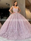 Lace Square Neckline Ball Gown Sweep Train Prom Dresses #LDB020106967