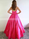 Satin Sweetheart Ball Gown Floor-length Bow Prom Dresses #LDB020107030