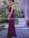 Silk-like Satin Strapless Sheath/Column Floor-length Prom Dresses #LDB020107041