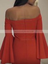 Silk-like Satin Off-the-shoulder Sheath/Column Floor-length Cascading Ruffles Prom Dresses #LDB020107070