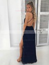 Lace V-neck A-line Floor-length Sashes / Ribbons Prom Dresses #LDB020107233