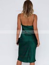 Silk-like Satin Cowl Neck Sheath/Column Knee-length Prom Dresses #LDB020107234