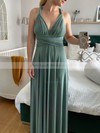 Silk-like Satin One Shoulder A-line Floor-length Ruffles Bridesmaid Dresses #LDB01013824