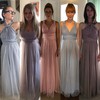 Tulle V-neck A-line Floor-length Ruffles Bridesmaid Dresses #LDB01013827