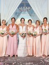 Jersey V-neck A-line Floor-length Bridesmaid Dresses #LDB01013833