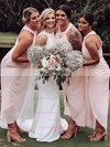 Chiffon Scoop Neck A-line Ankle-length Bridesmaid Dresses #LDB01013844