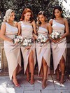 Silk-like Satin One Shoulder A-line Asymmetrical Pleats Bridesmaid Dresses #LDB01013880
