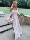 Chiffon V-neck A-line Floor-length Bridesmaid Dresses #LDB01013925