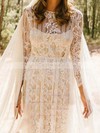 Lace Scoop Neck A-line Floor-length Wedding Dresses #LDB00023932