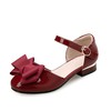 Kids' Closed Toe Patent Leather Bowknot Low Heel Girl Shoes #LDB03031486