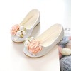 Kids' Pumps Cloth Flower Flat Heel Girl Shoes #LDB03031507