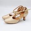 Women's Closed Toe PVC Kitten Heel Dance Shoes #LDB03031068