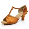 Women's Sandals Satin Buckle Kitten Heel Dance Shoes #LDB03031091