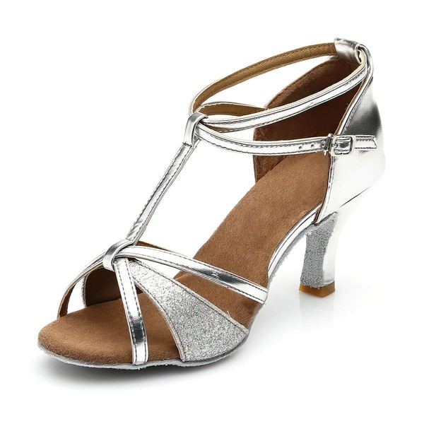 Women's Sandals PVC Sparkling Glitter Stiletto Heel Dance Shoes #LDB03031121