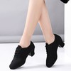 Women's Closed Toe Canvas Kitten Heel Dance Shoes #LDB03031210