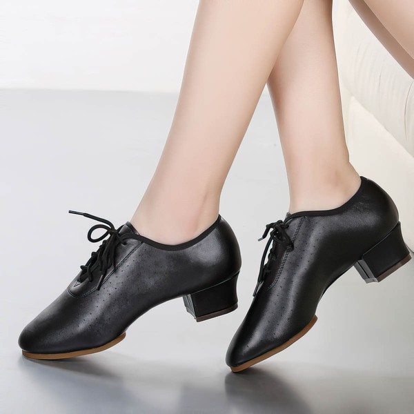 Women's Closed Toe PVC Flat Heel Dance Shoes #LDB03031228