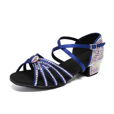 Women's Sandals Satin Buckle Flat Heel Dance Shoes #LDB03031268