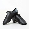 Men's Closed Toe Real Leather Flat Heel Dance Shoes #LDB03031293