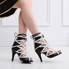 Women's Sandals PVC Zipper Stiletto Heel Dance Shoes #LDB03031317