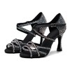 Women's Peep Toe PVC Crystal Stiletto Heel Dance Shoes #LDB03031339