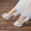 Women's Pumps Lace Stiletto Heel Wedding Shoes #LDB03031125