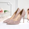 Women's Pumps Sparkling Glitter Stiletto Heel Wedding Shoes #LDB03031147