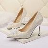 Women's Pumps PVC Crystal Stiletto Heel Wedding Shoes #LDB03031362